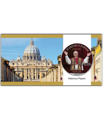 Moneda de plata 1$ Estados Unidos Papa Leon XIV 2025.  - 4