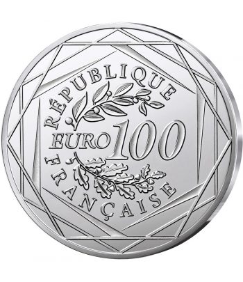 Moneda 100 euros de plata Francia 2025 Odisea Espacial La Tierra.  - 2