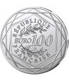 Moneda 100 euros de plata Francia 2025 Odisea Espacial La Tierra.  - 2