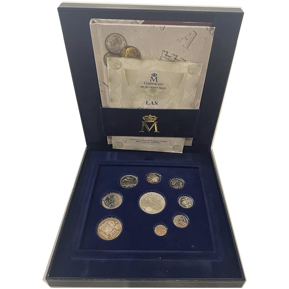 Estuche FNMT 2001 últimas pesetas Proof en Plata  - 1