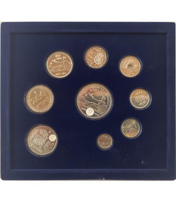 Estuche FNMT 2001 últimas pesetas Proof en Plata  - 2