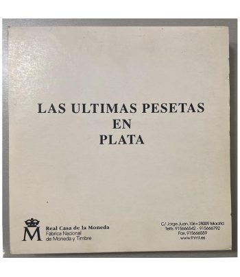 Estuche FNMT 2001 últimas pesetas Proof en Plata  - 5