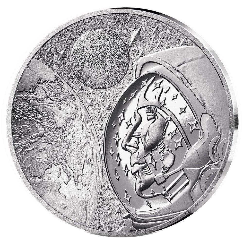 Moneda 10 euros de plata Francia 2025 Odisea Espacial La Tierra.  - 1