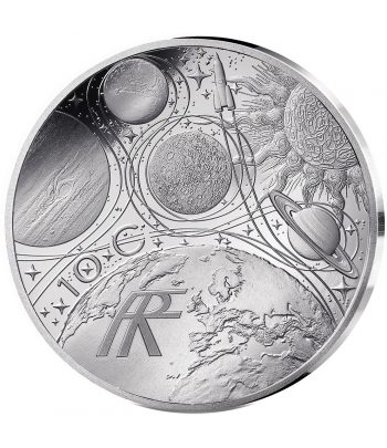 Moneda 10 euros de plata Francia 2025 Odisea Espacial La Tierra.  - 2