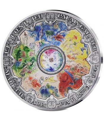 Moneda 10 euros de plata Francia 2025 Palacio Garnier. Color.  - 1