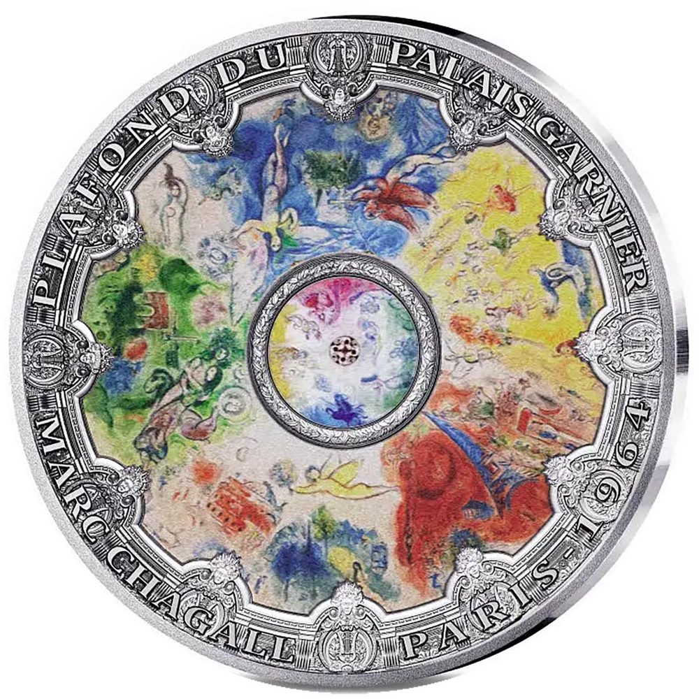 Moneda 10 euros de plata Francia 2025 Palacio Garnier. Color.  - 1