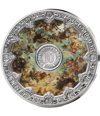 Moneda 10 euros de plata Francia 2025 Palacio Garnier. Color.  - 2