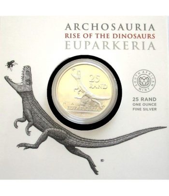 Moneda de plata 25 Rand Sudafrica 2025 Dinosaurio  - 3