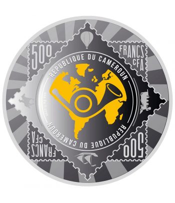 Moneda 500 Francs Camerún 2025 Sello Treskilling Yellow. Plata  - 2