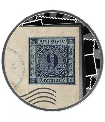 Moneda 500 Francs Camerún 2025 Sello Baden 9 Kreuzer. Plata  - 1