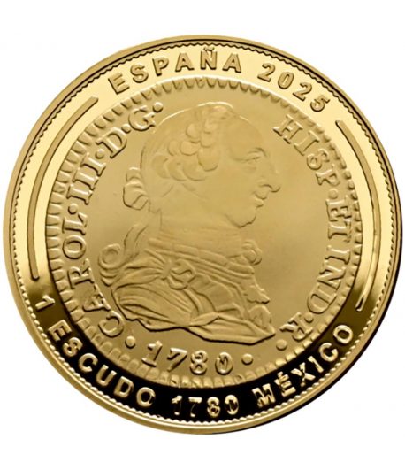 Moneda de España 50 euros 2025 Joyas Museo Casa Moneda. México 1780. Oro  - 1