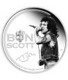Moneda de plata 1$ Tuvalu 2024 AC/DC. BONN SCOTT. Música  - 1