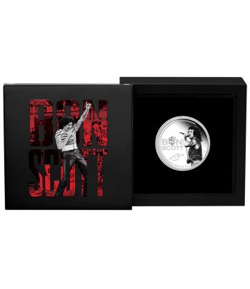 Moneda de plata 1$ Tuvalu 2024 AC/DC. BONN SCOTT. Música  - 2