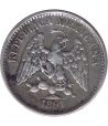 Moneda de México 5 Centavos 1891 MoM. Plata  - 1