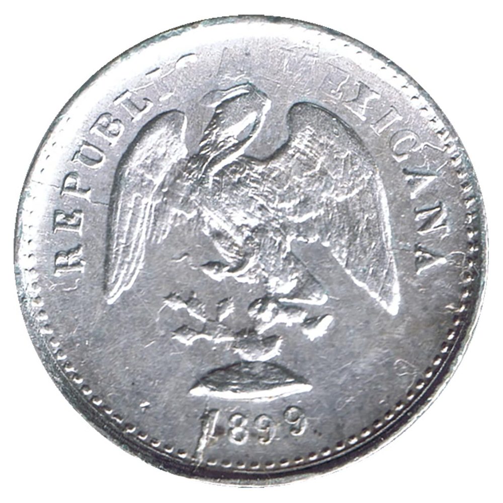 Moneda de México 5 Centavos 1899 Guanajuato. Plata  - 1