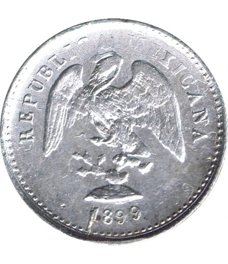 Moneda de México 5 Centavos 1899 Guanajuato. Plata  - 1