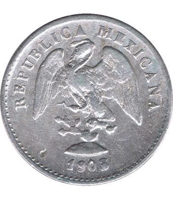 Moneda de México 5 Centavos 1903 MoM. Plata  - 1