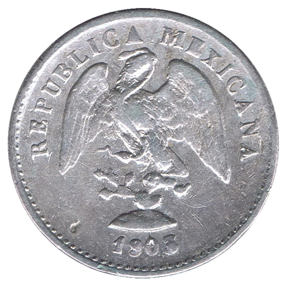 Moneda de México 5 Centavos 1903 MoM. Plata  - 1