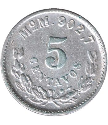 Moneda de México 5 Centavos 1903 MoM. Plata  - 2