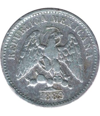 Moneda de México 5 Centavos 1889 Zacatecas. Plata  - 1