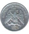 Moneda de México 5 Centavos 1889 Zacatecas. Plata  - 1