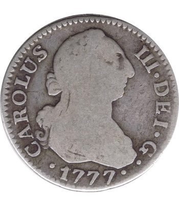 Moneda de España 2 Reales 1777 Carlos III. Plata  - 1
