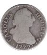 Moneda de España 2 Reales 1777 Carlos III. Plata  - 1