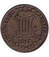 Moneda de España Isabel II 6 cuartos 1841 Cataluña  - 1