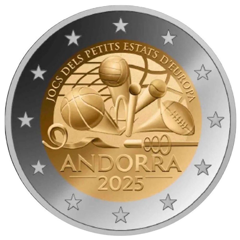 moneda 2 euros Andorra 2025 Jocs Petits Estats.  - 1
