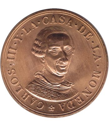 Medalla de cobre conmemorativa del Bicentenario de Carlos III.  - 1