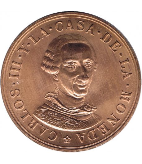 Medalla de cobre conmemorativa del Bicentenario de Carlos III.  - 1