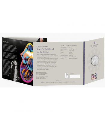 Moneda de niquel 5 Libras Inglaterra 2025 The Rolling Stones.  - 5