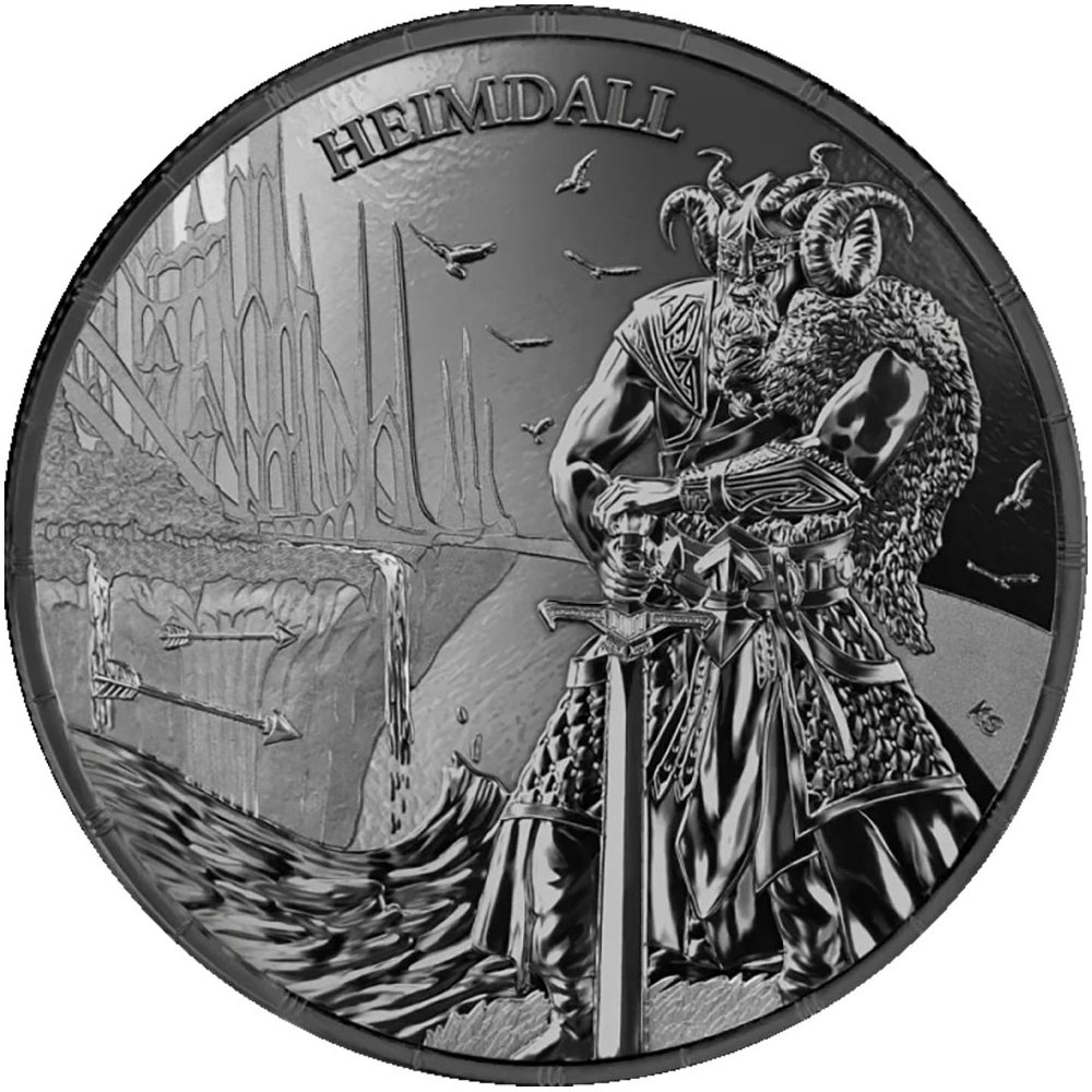 Moneda de plata Alemania 5 Mark 2025 Ragnarok Heimdall.  - 1