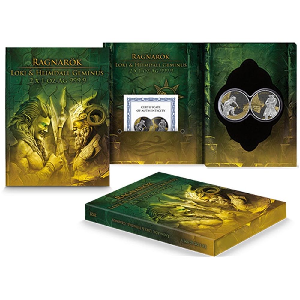 Monedas de plata Alemania 5 Mark 2025 Ragnarok. 2 monedas  - 1