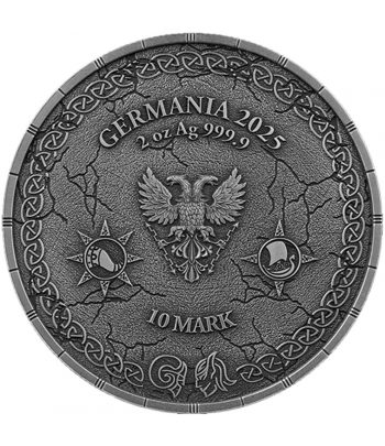 Moneda de plata Alemania 10 Mark 2025 Ragnarok. 2 onzas  - 2