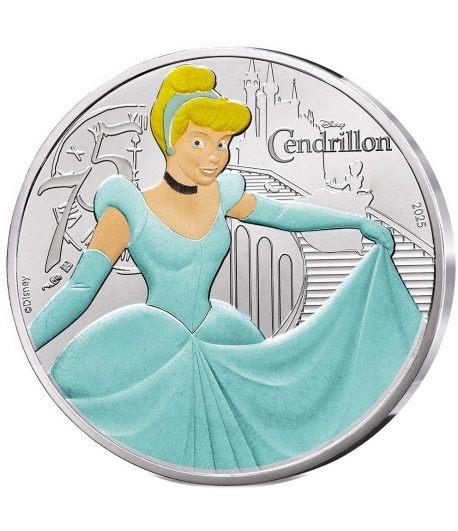 Moneda 10 euros de plata Francia 2025 Disney Cenicienta. Color  - 1