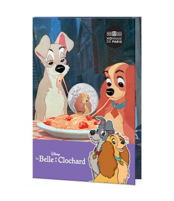 Moneda 10 euros de plata Francia 2025 Disney La Dama y el Vagabundo. Color  - 3