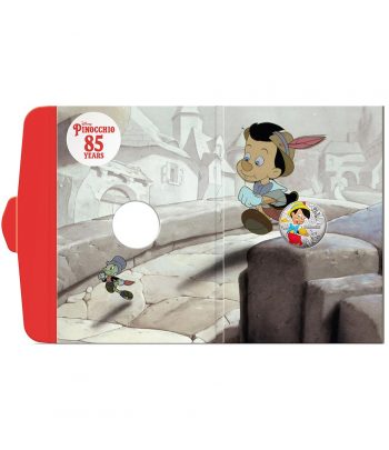 Moneda 10 euros de plata Francia 2025 Disney Pinocho. Color  - 4