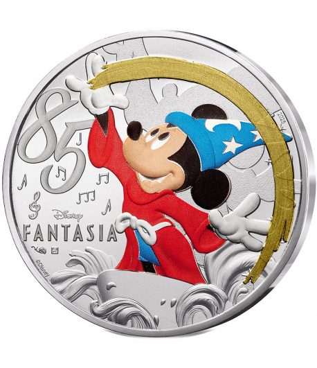 Moneda 10 euros de plata Francia 2025 Disney Fantasía. Color  - 1