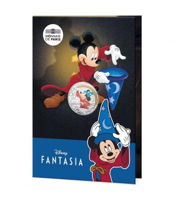 Moneda 10 euros de plata Francia 2025 Disney Fantasía. Color  - 3