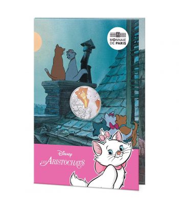 Moneda 10 euros de plata Francia 2025 Disney Los Aristogatos. Color  - 3