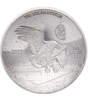 Moneda de plata 1$ Estados Unidos Neptuno 2022.  - 3