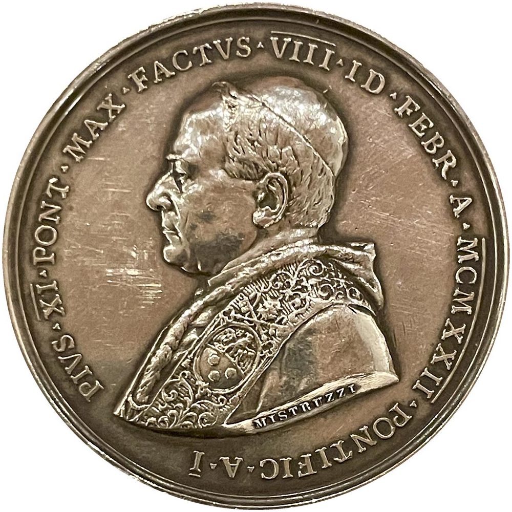 Medalla Papa Pio XI año 1922. Plata  - 1