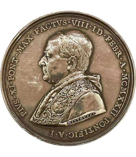 Medalla Papa Pio XI año 1922. Plata  - 1