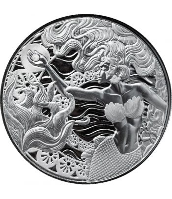 Moneda onza de plata 2 Tala Samoa Mermaid & Pearl 2025.  - 1
