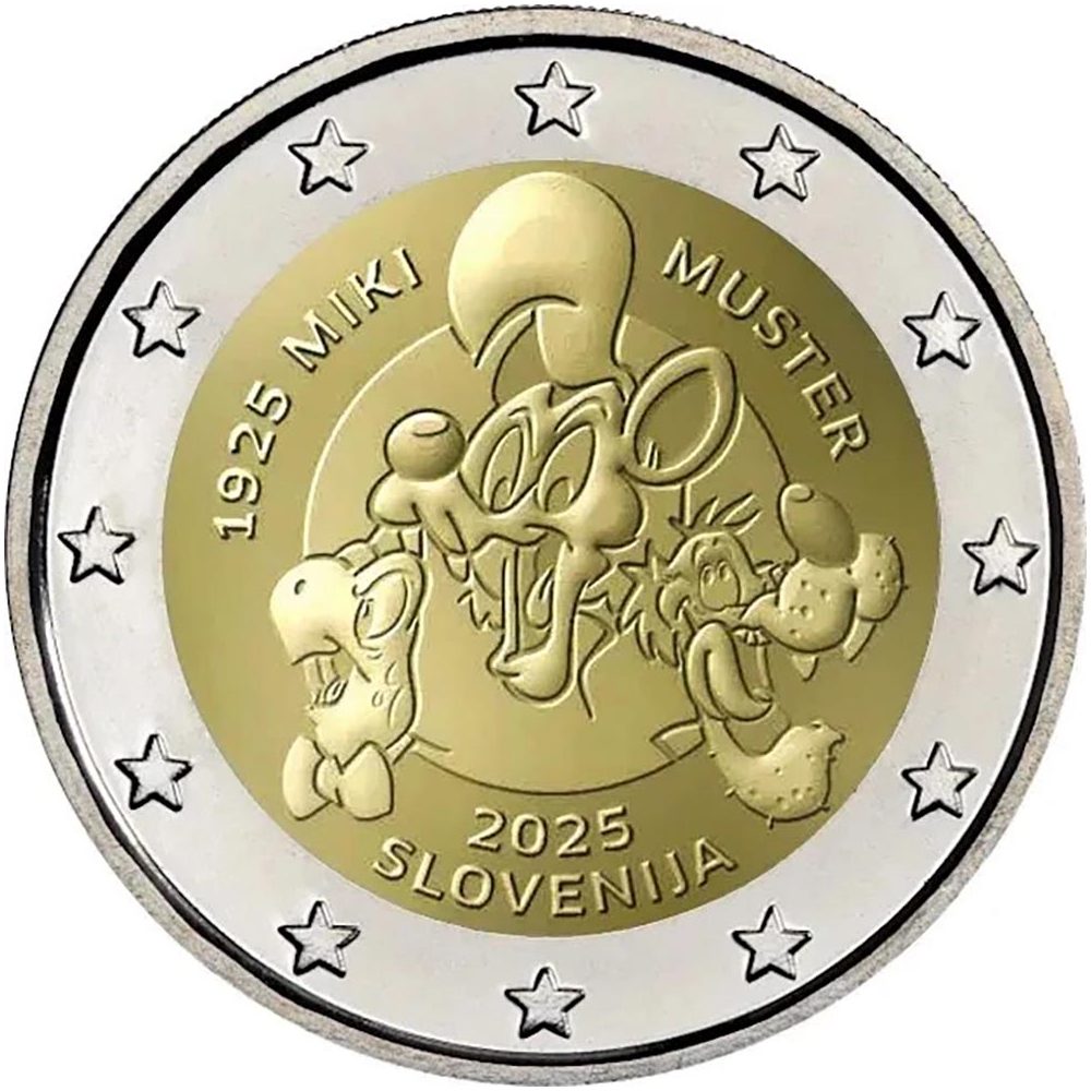 moneda 2 euros Eslovenia 2025 Miki Muster. Cómic  - 1