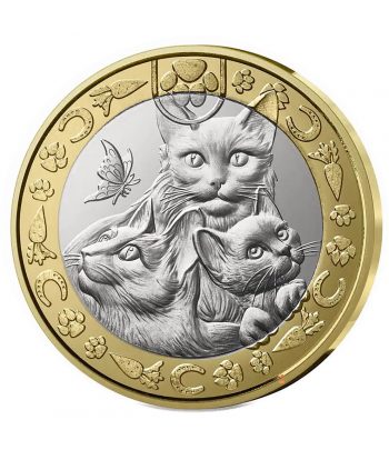 Monedas 5 euros Francia 2025 Colección 4 monedas animales domésticos  - 3