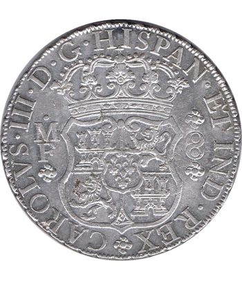 Moneda de España 8 Reales 1768 Carlos III Méjico MF. Plata.  - 2