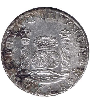 Moneda de España 8 Reales 1748 Fernando VI Méjico MF. Plata.  - 1
