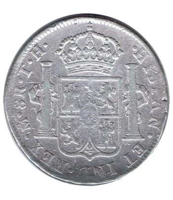 Moneda de España 8 Reales 1808 Carlos IV Méjico TH. Plata.  - 2